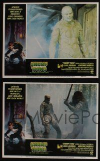 5g517 SWAMP THING 8 LCs '82 Wes Craven, Richard Hescox border art of monster & Adrienne Barbeau!