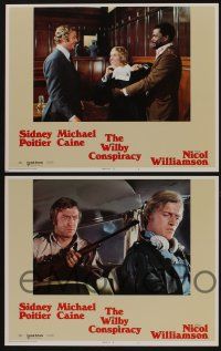 5g567 WILBY CONSPIRACY 8 LCs '75 Sidney Poitier & Michael Caine, Prunella Gee, escape & survival!
