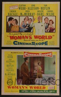 5g575 WOMAN'S WORLD 8 LCs '54 June Allyson, Van Heflin, Lauren Bacall, Fred MacMurray, Wilde!