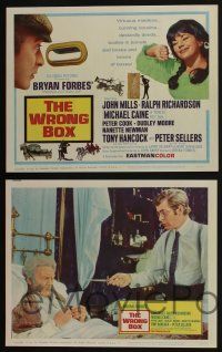 5g578 WRONG BOX 8 LCs '66 John Mills, Michael Caine, English comedy directed by Bryan Forbes!