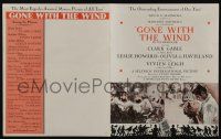 5h024 GONE WITH THE WIND herald '39 Clark Gable & Vivien Leigh in many great classic images!
