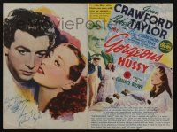5h025 GORGEOUS HUSSY herald '36 wonderful images of pretty Joan Crawford & Robert Taylor!