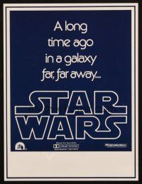 5h001 STAR WARS herald '77 George Lucas classic, a long time ago in a galaxy far far away!