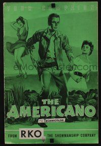 5h463 AMERICANO pressbook '55 Glenn Ford is a stranger to Brazil but no stranger to danger!