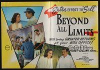 5h484 BEYOND ALL LIMITS pressbook '60 Jack Palance, Maria Felix, Armendariz, Mexican adventure!