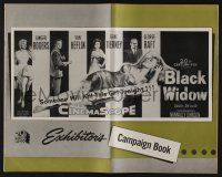 5h493 BLACK WIDOW pressbook '54 Ginger Rogers, Gene Tierney, Van Heflin, George Raft, sexy!