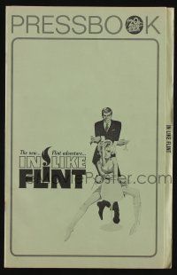 5h693 IN LIKE FLINT pressbook '67 art of secret agent James Coburn & sexy Jean Hale by Bob Peak!