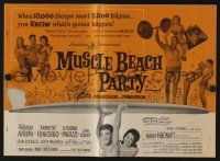 5h810 MUSCLE BEACH PARTY pressbook '64 Frankie & Annette, 10,000 biceps & 5,000 bikinis!