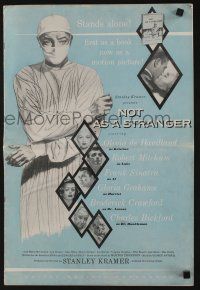 5h823 NOT AS A STRANGER pressbook '55 doctor Robert Mitchum, Olivia De Havilland, Frank Sinatra