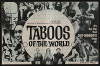 5h927 TABOOS OF THE WORLD pressbook '65 I Tabu, AIP, it's the picture that OUT-MONDO's them all!