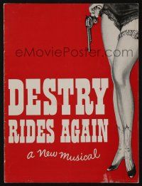 5h076 DESTRY RIDES AGAIN stage play souvenir program book '59 Andy Griffith on Broadway!