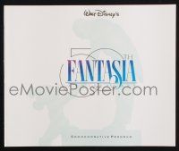 5h083 FANTASIA souvenir program book R90 Disney classic 50th anniversary, great cartoon images!