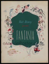 5h081 FANTASIA souvenir program book '42 Mickey Mouse & others, Disney musical cartoon classic!