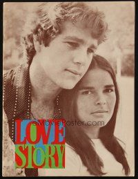 5h112 LOVE STORY souvenir program book '70 Ali MacGraw & Ryan O'Neal, classic romance!