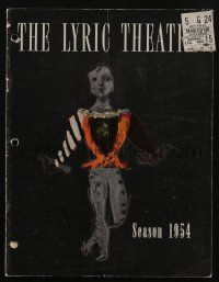 5h113 LYRIC THEATRE SEASON 1954 souvenir program book '54 upcoming performances in Chicago!