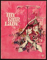 5h121 MY FAIR LADY softcover souvenir program book '64 Audrey Hepburn, Rex Harrison, Bob Peak art!
