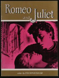 5h138 ROMEO & JULIET souvenir program book '55 Laurence Harvey, Susan Shentall, Shakespeare!