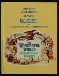 5h168 WONDERFUL WORLD OF THE BROTHERS GRIMM hardcover souvenir program book '62 George Pal, Cinerama