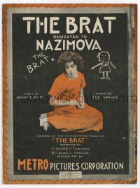 5h192 BRAT sheet music '19 The Brat, dedicated to star Alla Nazimova, cool FSM art!