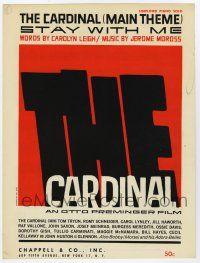 5h204 CARDINAL sheet music '64 Otto Preminger, Saul Bass title art, The Main Theme, Stay With Me!