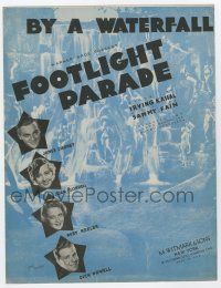 5h237 FOOTLIGHT PARADE sheet music '33 James Cagney, Joan Blondell, Ruby Keeler, By a Waterfall!