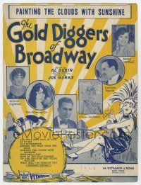 5h254 GOLD DIGGERS OF BROADWAY sheet music '29 Painting the Clouds With Sunshine!