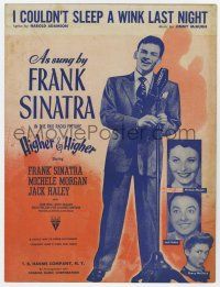 5h270 HIGHER & HIGHER sheet music '43 young Frank Sinatra, I Couldn't Sleep a Wink Last Night!