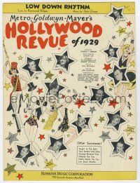 5h274 HOLLYWOOD REVUE sheet music '29 Buster Keaton, Joan Crawford & stars, Low Down Rhythm!