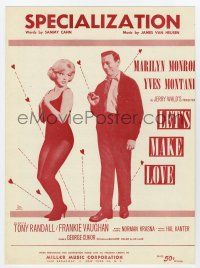 5h297 LET'S MAKE LOVE sheet music '60 sexy Marilyn Monroe & Yves Montand, Specialization!