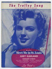 5h313 MEET ME IN ST. LOUIS sheet music '44 Judy Garland, classic musical, The Trolley Song!