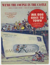 5h318 MR. BUG GOES TO TOWN sheet music '41 Dave Fleischer cartoon, We're the Couple in the Castle!