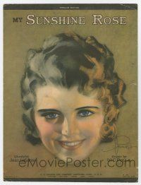 5h320 MY SUNSHINE ROSE sheet music '20 art of pretty smiling woman by Rolf Armstrong!