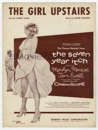 5h368 SEVEN YEAR ITCH sheet music '55 Marilyn Monroe's classic skirt blowing image, Girl Upstairs!