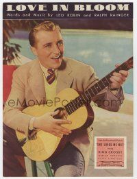 5h370 SHE LOVES ME NOT sheet music '34 Bing Crosby playing guitar, Love in Bloom!