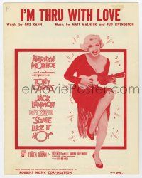 5h386 SOME LIKE IT HOT sheet music '59 sexy Marilyn Monroe with ukulele, I'm Thru With Love!