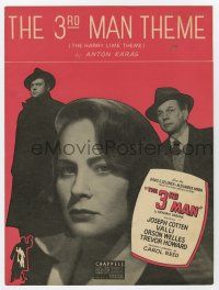 5h413 THIRD MAN sheet music '49 Orson Welles, Cotten & Valli classic noir, The Harry Lime Theme!