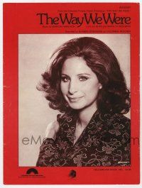 5h435 WAY WE WERE sheet music '73 Barbra Streisand sings the title song, great image!