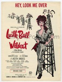 5h438 WILDCAT sheet music '60 Lucille Ball on the Broadway stage, Hey, Look Me Over!
