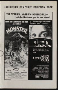 5h686 HUMANOIDS FROM THE DEEP/WHEN A STRANGER CALLS English pressbook '80 horror double-bill!