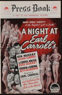 5h818 NIGHT AT EARL CARROLL'S English pressbook 1936 J. Carrol Naish, Rose Hobart, Earl Carroll!