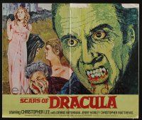 5h880 SCARS OF DRACULA English pressbook '71 great art of vampire Christopher Lee, Hammer horror!