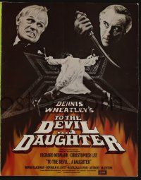 5h952 TO THE DEVIL A DAUGHTER English pressbook '76 Richard Widmark, Christopher Lee, Kinski