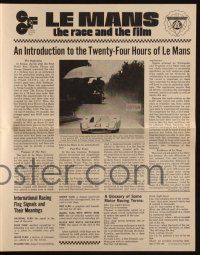 5h034 LE MANS herald '71 race car driver Steve McQueen, great different images & information!