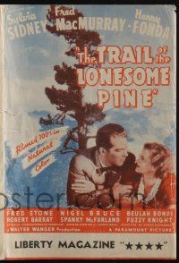 5h052 TRAIL OF THE LONESOME PINE herald '36 Sylvia Sidney, Henry Fonda, Fred MacMurray