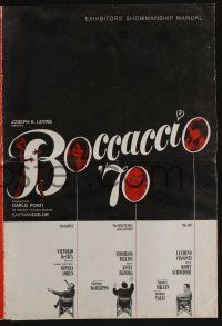 5h504 BOCCACCIO '70 pressbook '62 Loren, Ekberg & Schneider, plus Fellini, De Sica & Visconti!