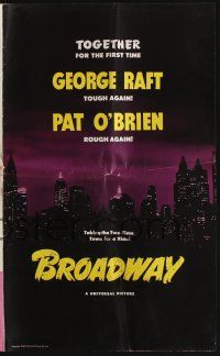 5h514 BROADWAY pressbook '42 George Raft & Pat O'Brien together for the 1st time w/sexy Janet Blair