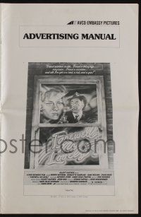 5h608 FAREWELL MY LOVELY pressbook '75 McMacken art of Charlotte Rampling & smoking Robert Mitchum!