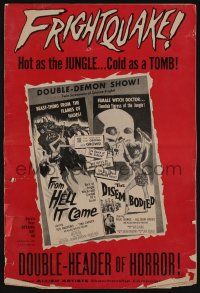 5h628 FROM HELL IT CAME/DISEMBODIED pressbook '57 horror hot as the JUNGLE, cold as a TOMB!