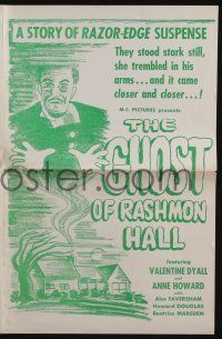 5h638 GHOST OF RASHMON HALL pressbook '47 a story of razor-edge suspense, wacky horror art!
