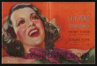 5h689 I DREAM TOO MUCH pressbook '35 art of Lily Pons, Henry Fonda's third movie, Jerome Kern!
